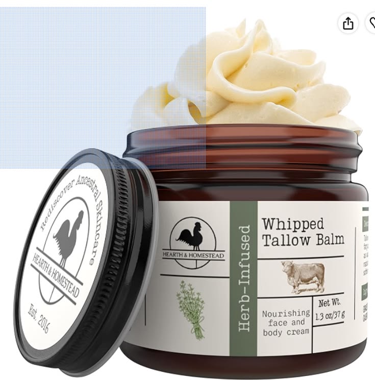 Whipped Tallow Balm – Grass-Fed Natural Face Cream