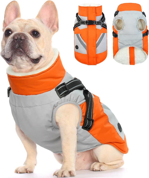 3-in-1 Dog Jacket – Warm Coat with Built-In Harness